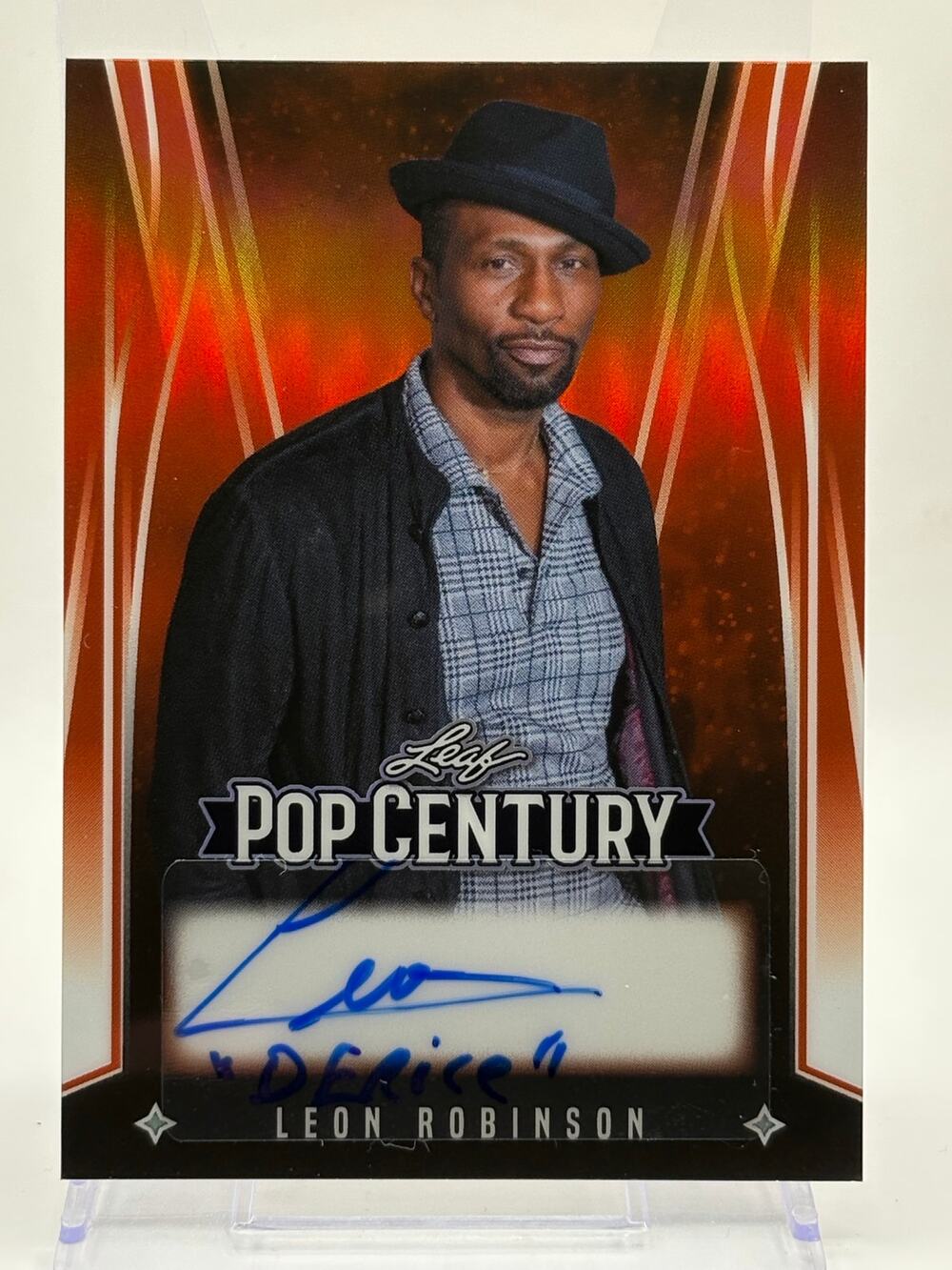 2025 Leaf Pop Century Leon Robinson Red Auto 2/4 SSP Cool Runnings “Derice”